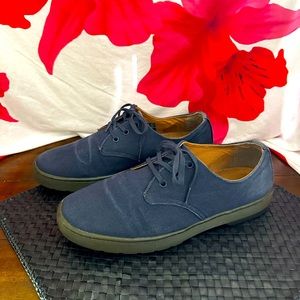 Dr Doc Martens Delray Oxford Shoes Mens Sz 10US 43 EU Blue Canvas